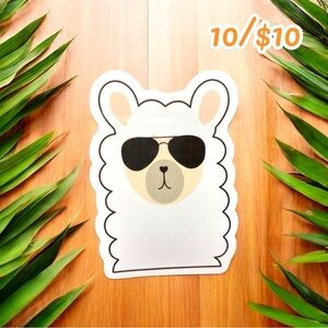 😎 Cool Llama Vinyl Sticker – Shades On, Drama Off